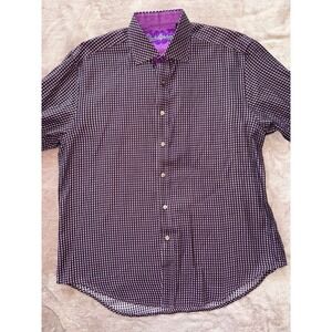 Robert‎ Graham Purple Flip Cuff Classic Long Sleeve Shirt Size XL